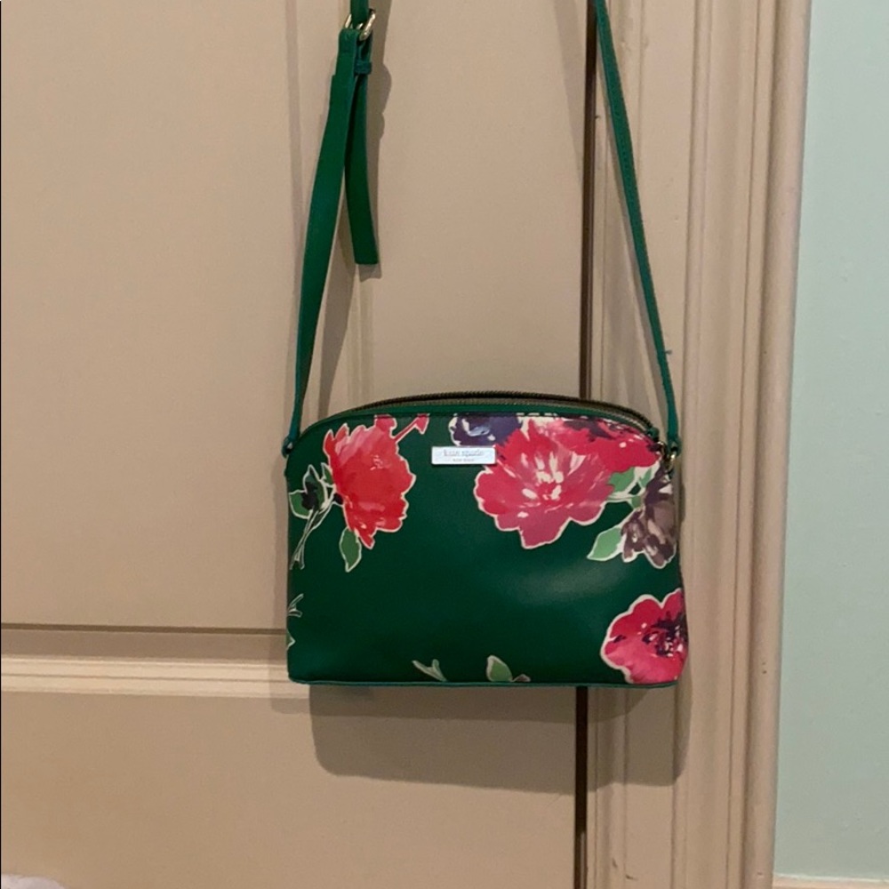 KATE SPADE green floral crossbody bag - Picture 2 of 6